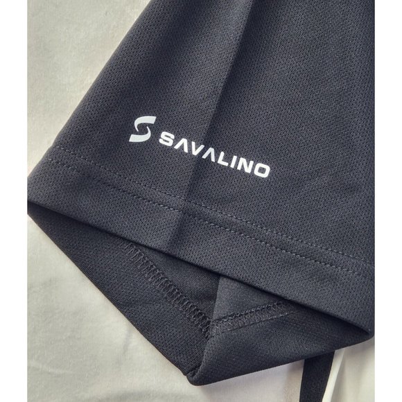 Savalino Mens Bowling Black Size S - 3XL Aron Geometric Polo Golf Shirt UV30+ - Picture 7 of 10
